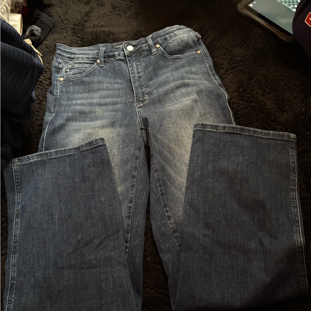 Judy Blue Classic Blue Wide Leg Jeans Size 9
